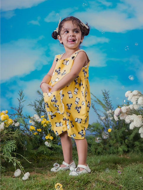 Girl's Yellow Romper